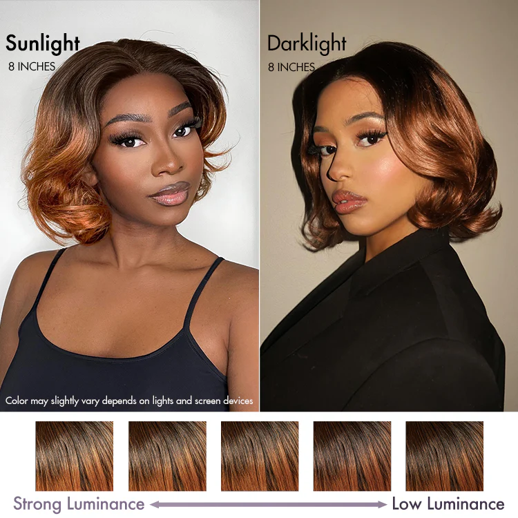 1 SEC INSTALL WIG | Elegant Boss Vibe Short Pixie Cut Ombre Ginger Glueless Minimalist HD Lace Wig Ready to Go - Image 3