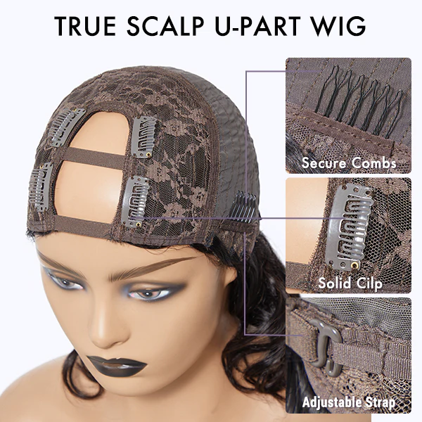 Deep Wave U Part Quick & Easy Affordable 100% Human Hair Wig - Image 6