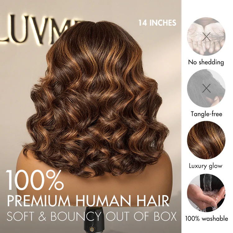Luvme Hair 180% Density Elegant Chocolate Brown Loose Wave Minimalist HD Lace Glueless Wig Pre-Cut Lace - US Only - Image 8