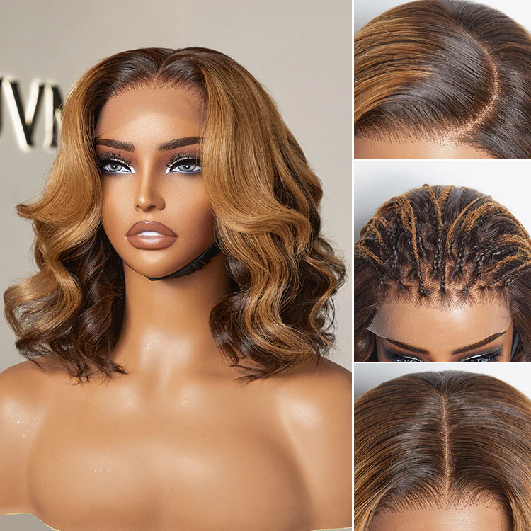 Elegant Peekaboo Ombre Blonde Loose Wave Glueless 5x5 Closure Lace Wig - US Only - Image 3