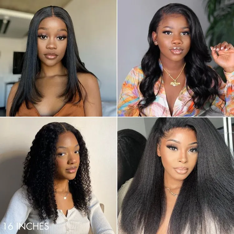 Exclusive Sale | Body Wave / Straight / Kinky / Deep Wave Human Hair U Part Wig - Image 10
