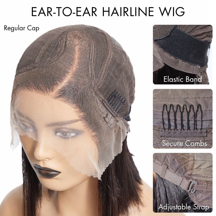 180% Density Face-Framing Trendy Curly Wig Glueless Ear-to-ear Wide T Lace Front Wig Human Hair Pre-Cut Lace - Image 12