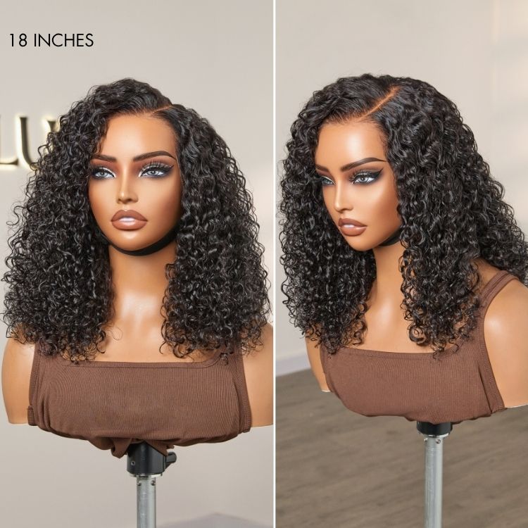 180% Density Face-Framing Trendy Curly Wig Glueless Ear-to-ear Wide T Lace Front Wig Human Hair Pre-Cut Lace - Image 8