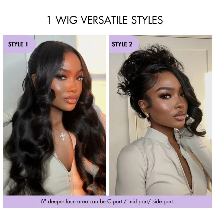 Luvme All-Day Comfort 250% Density Glueless 7x6 Closure HD Lace Loose Body Wave Long Wig Pre-Cut Lace - Image 5