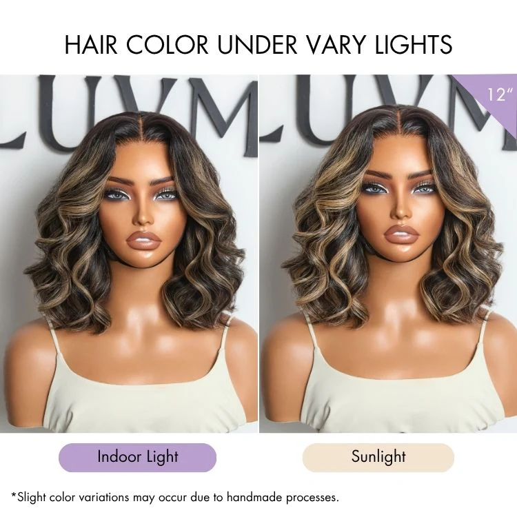 Luvme All-Day Comfort™ Wig Blonde Highlight Loose Wave Glueless Minimalist HD Lace T Part Wig Pre-Cut Lace - Image 8