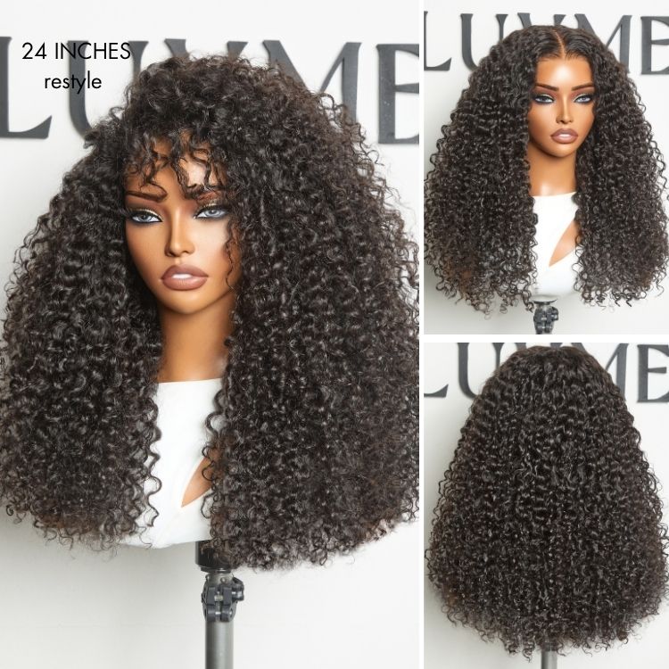 Luvme All-Day Comfort™ Wig 180% Density Voluminous & Bouncy Messy Burmese Curly Glueless 7x6 Closure HD Lace Human Hair Wig Pre-Cut Lace - Image 5
