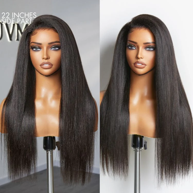 Luvme Hair Yaki Straight 5x5 Closure HD Lace Glueless Long Wig Pre-Cut Lace | Large & Small Cap Size - US Only - Image 4