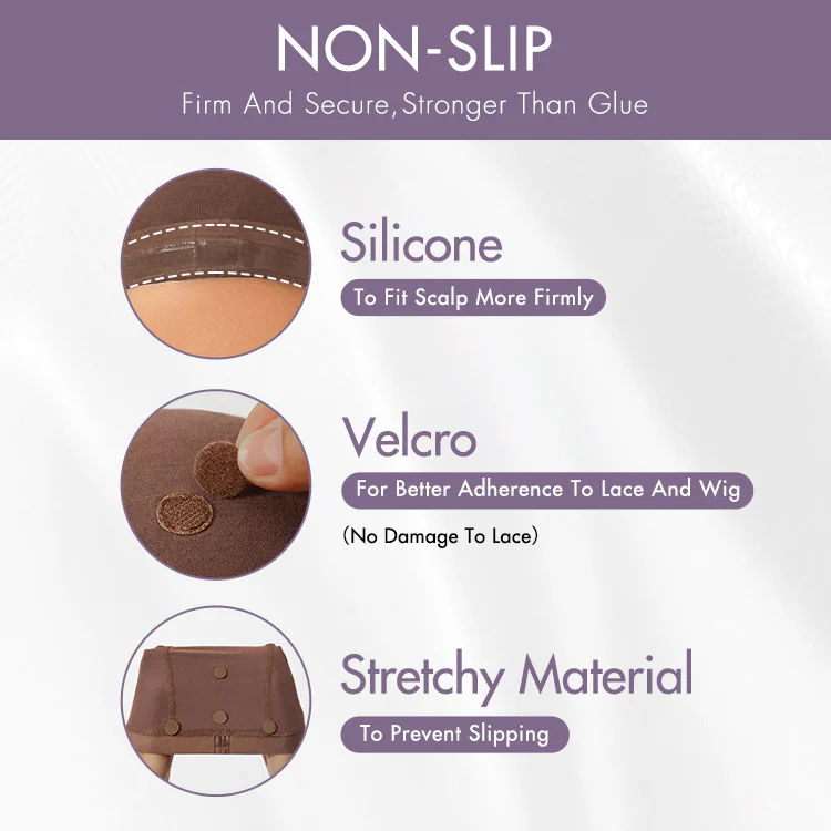 2pcs LUVME Reusable Non-Slip Wig Cap, Wig Gripper for Keeping Wigs Lace Front in Place - Image 4