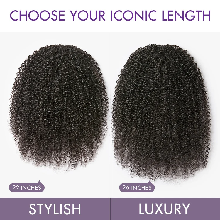 Luvme Too Easy Texture™ Kinky Curly Flexi-Fit Invisible Drawstring Clip-In Ponytail Extension Human Hair - Image 5
