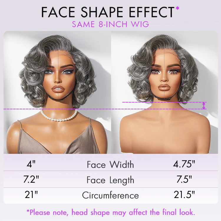 Mature Boss Salt and Pepper Bouncy Egg Curls Glueless Minimalist HD Lace Grey Wig - Image 9