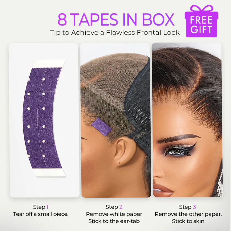 NatureMAX 200% Density Deep Wave Glueless 13x6 HD Lace Front Wig Human Hair Pre-Cut Lace Flexi-Fit Drawstring Cap - Image 11