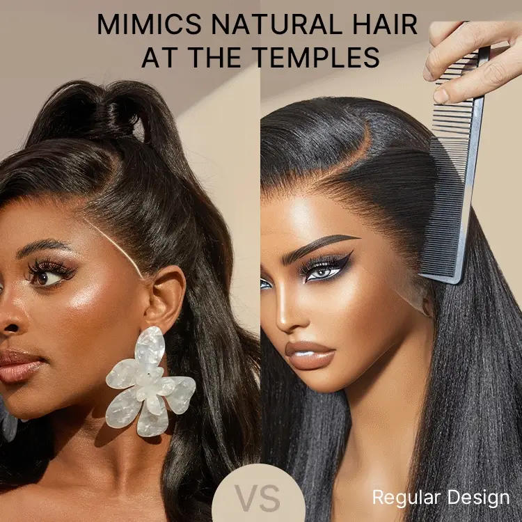 NatureMAX 200% Density Deep Wave Glueless 13x6 HD Lace Front Wig Human Hair Pre-Cut Lace Flexi-Fit Drawstring Cap - Image 9