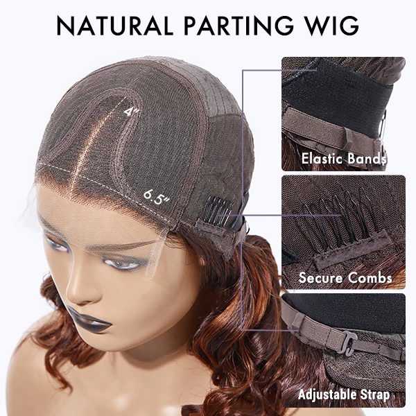 New Customers Only | 1 SEC INSTALL WIG | Elegant Boss Vibe Short Pixie Cut Natural Black / Ombre Brown Glueless Minimalist HD Lace Wig Pre Cut Lace - Image 15