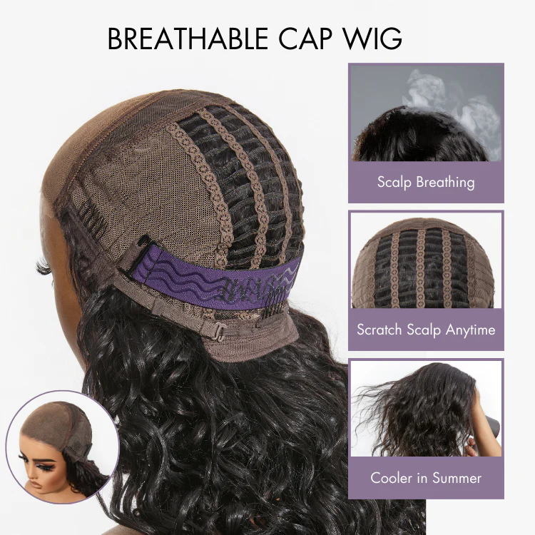 New Customers Only | 180% Density Bouncy Curls Glueless 5x5 Closure Pre-Cut Lace Layered Curly Wig Breathable Cap  - US Only - Image 7