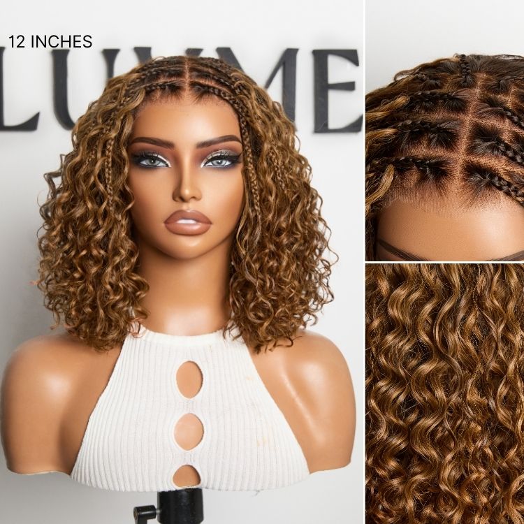New Customers Only | Boho Braids Deep Curly Glueless 5x5 Closure Lace with Braided Top Human Hair Wig Pre-Cut Lace - Image 5