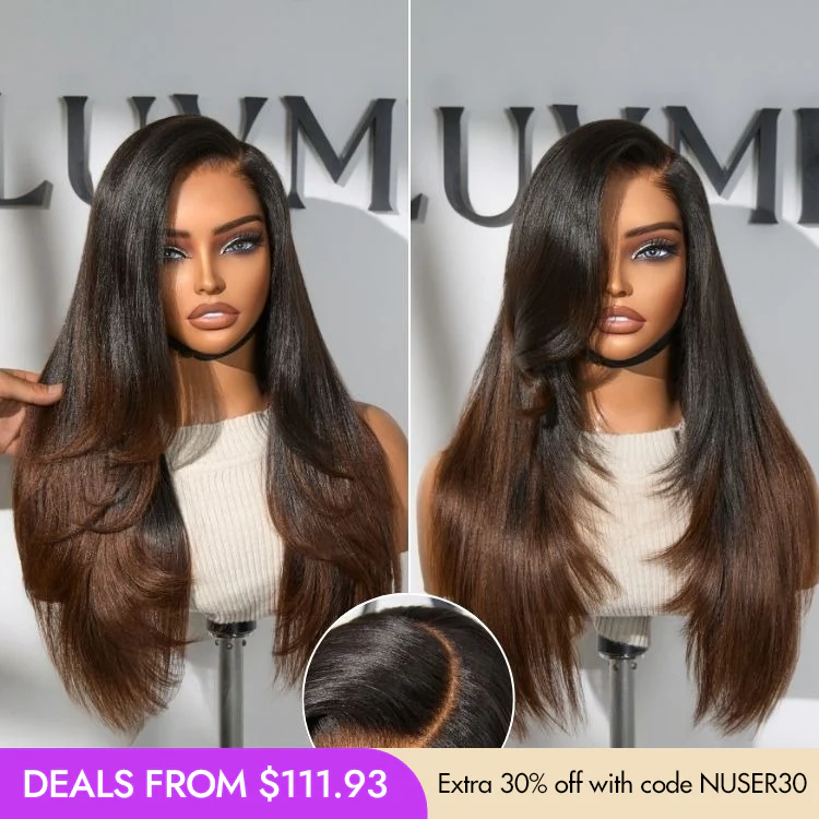 New Customers Only | Luvme All-Day Comfort™ Wig Layered Light Yaki Straight Glueless 7x6 Closure HD Lace Human Hair Wig Pre-Cut Lace - Image 11