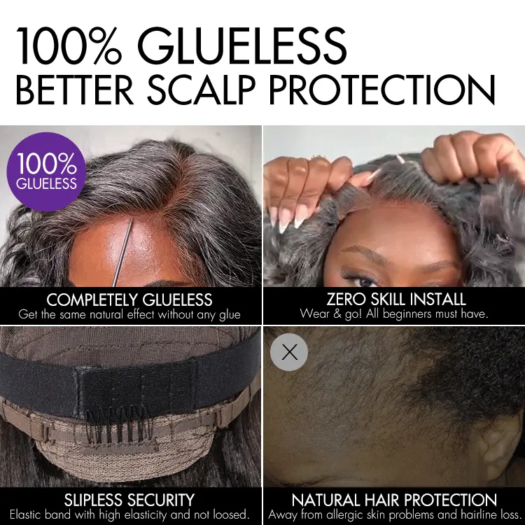 New Customers Only | Mature Boss Salt and Pepper Bouncy Egg Curls Glueless Minimalist HD Lace Grey Wig - Image 9