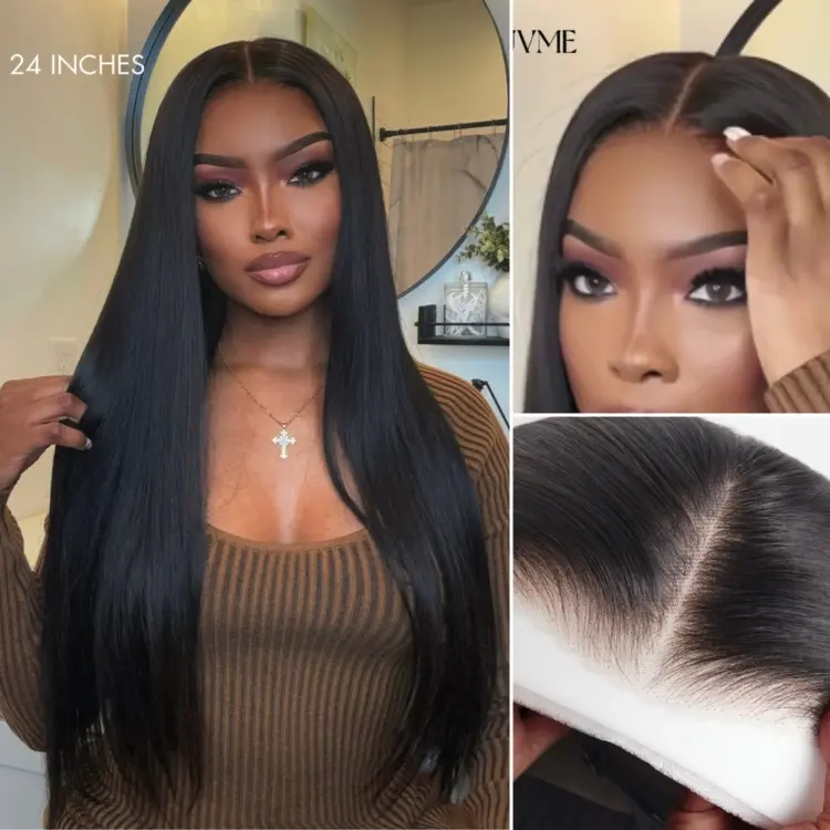 New Customers Only | PreMax Wigs - Luvme Hair Body Wave / Straight Glueless 13x4 Frontal Lace Long Wig Pre-Cut Lace - Image 3