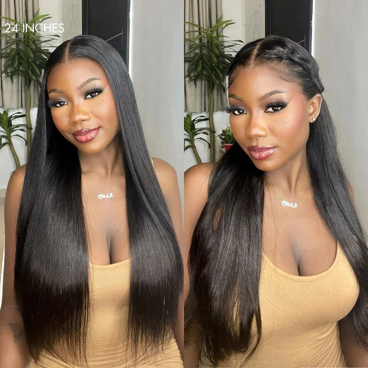 New Customers Only | PreMax Wigs - Luvme Hair Body Wave / Straight Glueless 13x4 Frontal Lace Long Wig Pre-Cut Lace - Image 9