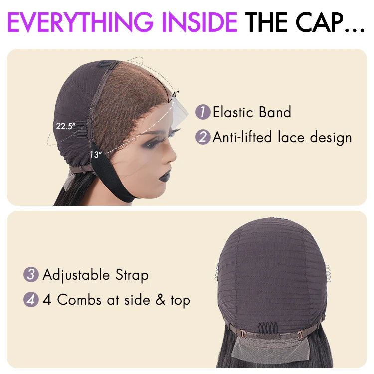 New Customers Only | PreMax Wigs | Super Natural Hairline Silky Blunt Cut Bob Glueless 13x4 Frontal Lace Human Hair Short Wig Pre-Cut Lace - Image 15