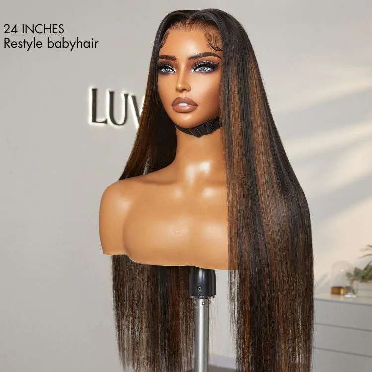 New Customers Only | PreMax Wigs | Super Natural Hairline Silky Straight Glueless 13x4 Frontal Lace Wig Human Hair Pre-Cut Lace - Image 12