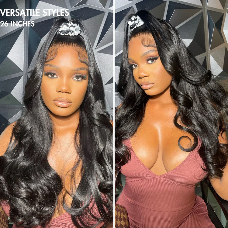 New Customers Only | PreMax Wigs | Super Natural Hairline Silky Straight Glueless 13x4 Frontal Lace Wig Human Hair Pre-Cut Lace - Image 4