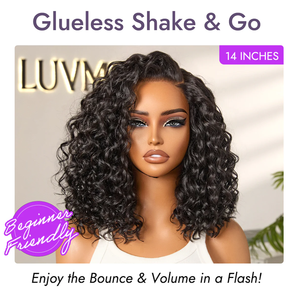 New Customers Only | Ready to Go Blonde Highlight / Natural Black  / Ombre Brown Water Wave Short Curly Bob Wig Glueless Minimalist HD Lace Wig Pre-Cut Lace - Image 18