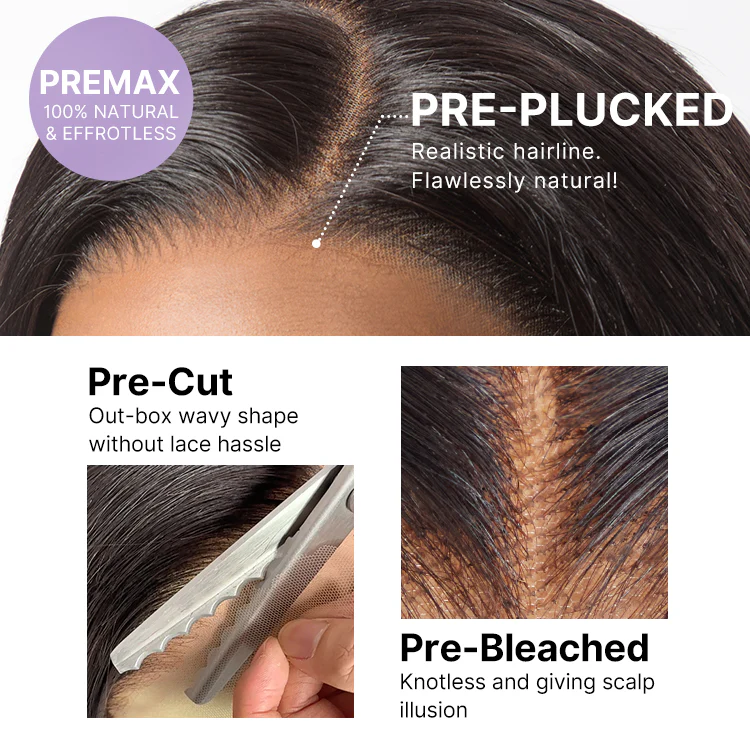 Ash Blonde Ombre Blunt Cut Bob Glueless Minimalist HD Lace Short Bob Wig Ready to Go Pre-Cut Lace - Image 11