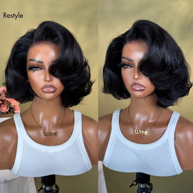 PreMax Loose Body Wave Short Bob Wig Glueless 13x4 Frontal Lace Human Hair Wig Pre-Cut Lace - US Only - Image 10