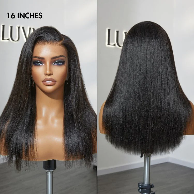 PreMax Wigs - Nature Max Yaki Straight Ear-to-ear 13x6 Frontal HD Lace Glueless Wig 100% Human Hair - Image 6