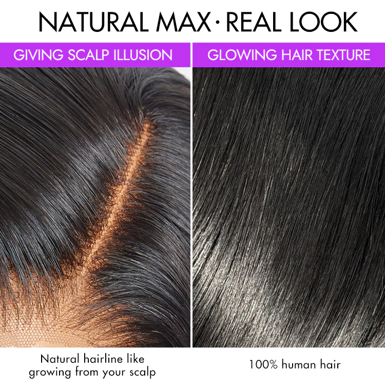 Retro 90s Flip Ends Bob Cut Wig Glueless 13x4 Frontal Lace Human Hair Wig - Image 3