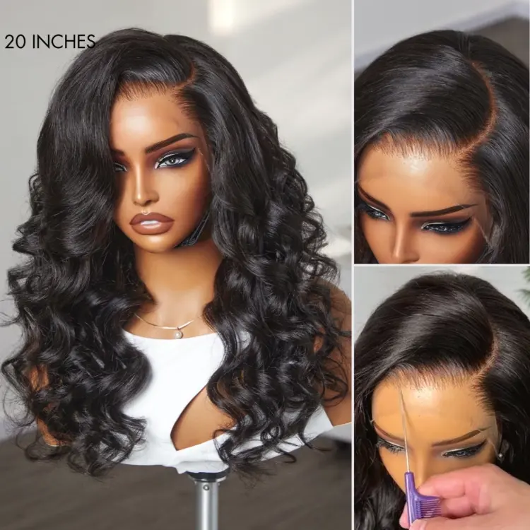 Weekly Special | AiryFit™ Scalp Care Wigs Deep Parting Loose Body Wave Humam Hair Wig 11x6 Frontal HD Lace Glueless Wig - Image 5