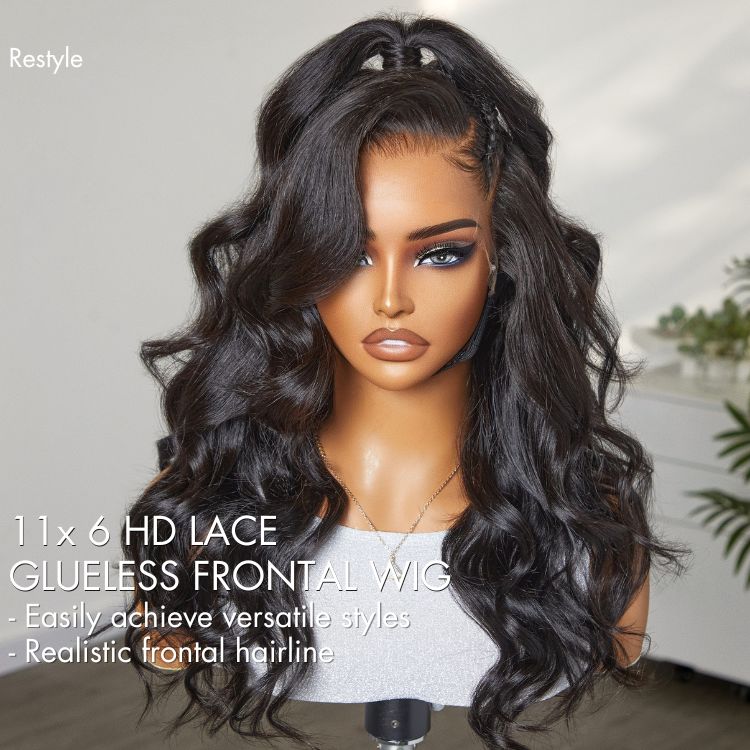 Weekly Special | AiryFit™ Scalp Care Wigs Deep Parting Loose Body Wave Humam Hair Wig 11x6 Frontal HD Lace Glueless Wig - Image 6