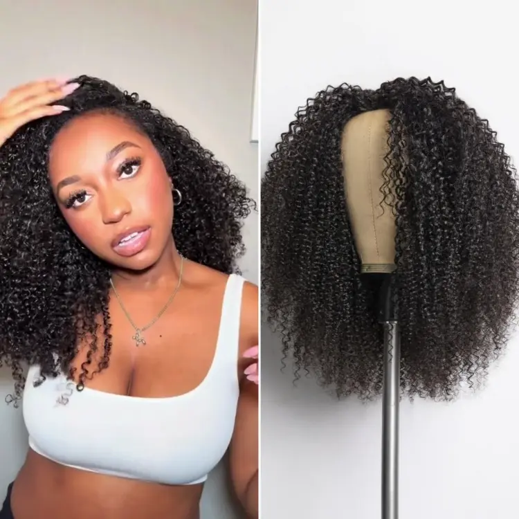Tiktok Exclusive Deal | Luvme Too Easy Texture™ 3-In-1 Half Wig 180% Density Kinky Curly / Yaki Straight / Water Wave Glueless Flexi-Fit Drawstring Wig - Image 8