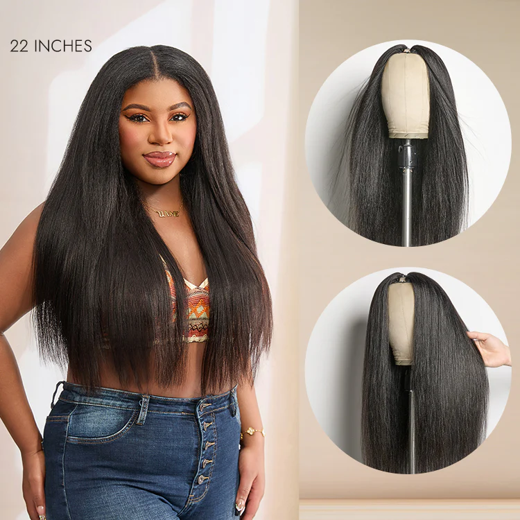 Tiktok Exclusive Deal | Luvme Too Easy Texture™ Wig 180% Density  Kinky Curly / Yaki Straight Glueless V Part Flexi-Fit Drawstring Wig - Image 14