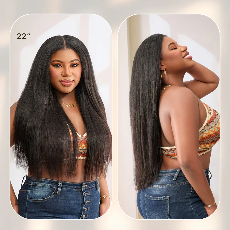 Tiktok Exclusive Deal | Luvme Too Easy Texture™ Wig 180% Density  Kinky Curly / Yaki Straight Glueless V Part Flexi-Fit Drawstring Wig - Image 15