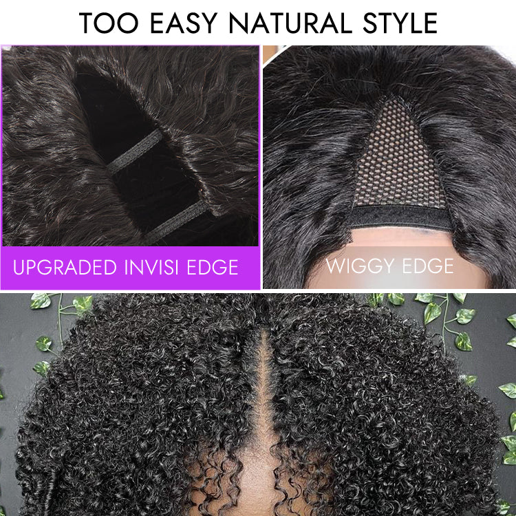 Tiktok Exclusive Deal | Luvme Too Easy Texture™ Wig 180% Density  Kinky Curly / Yaki Straight Glueless V Part Flexi-Fit Drawstring Wig - Image 4