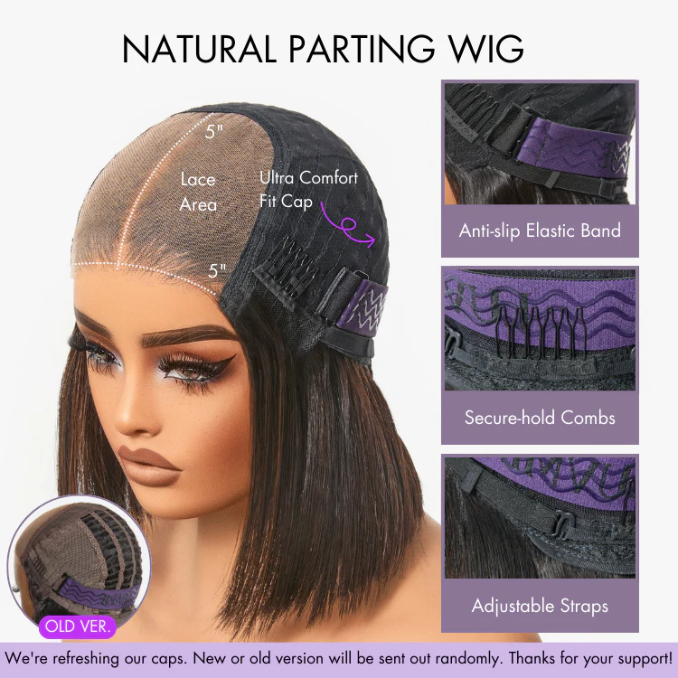 Water Wave Glueless 5x5 Closure Pre-Cut Lace Wet and Wavy Human Hair Wig Breathable Cap - Image 9