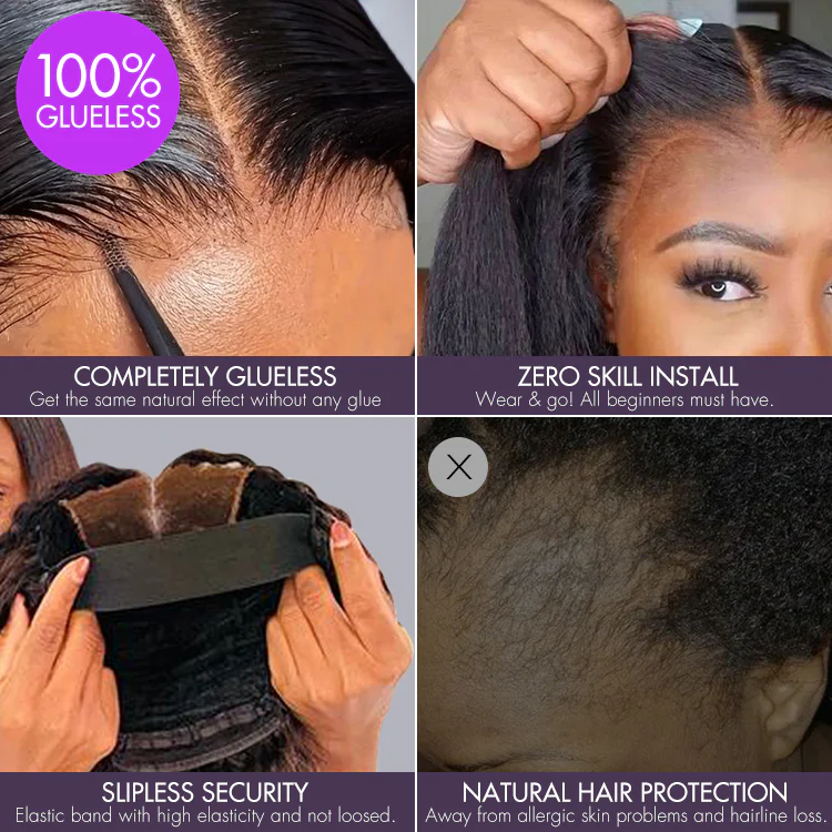 Weekly Special | Honey Blonde Highlight Kinky Curly Glueless 5x5 Closure HD Lace Wig Breathable Cap- US Only - Image 8