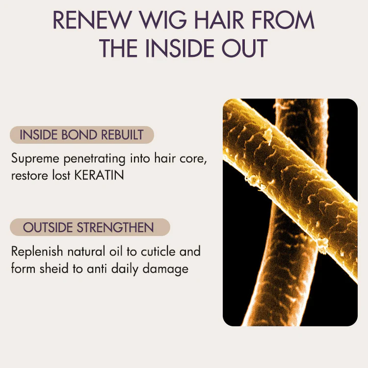 US Only | Wig Renewal Hair Oil, Repairs Dry & Damaged Hair, Boosts Shine, Controls Frizz - Image 5